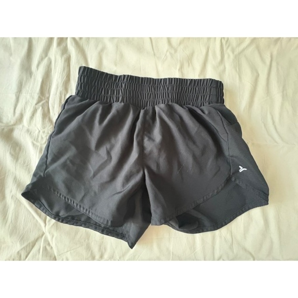 Old Navy Girls Mid Rise Active Running Shorts Elastic Waist Size M 8-9 Black